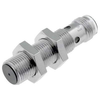 Omron Inductive Barrel-Style Proximity Sensor, M12 x 1, 4 mm Detection, NPN Output, 12 → 24 V dc, IP67