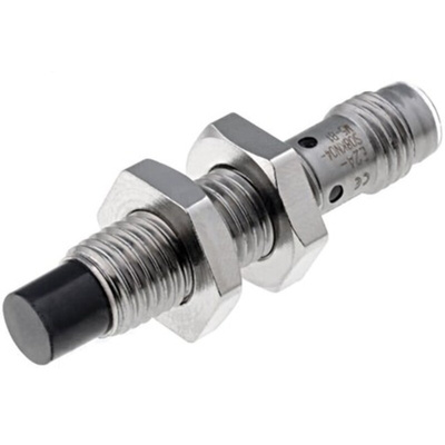 Omron Inductive Barrel-Style Proximity Sensor, M8 x 1, 4 mm Detection, NPN Output, 12 → 24 V dc, IP67