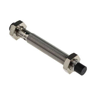 Omron Inductive Barrel-Style Proximity Sensor, M8 x 1, 4 mm Detection, PNP Normally Closed Output, 12 → 24 V dc,