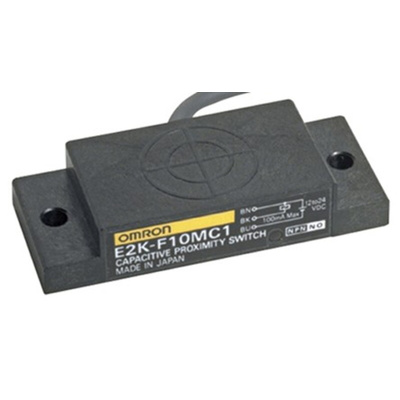 Omron Inductive Flat-Style Proximity Sensor, 10 mm Detection, NPN Output, 12 → 24 V dc, IP66