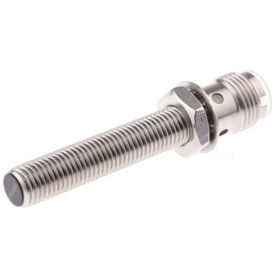 BALLUFF Inductive Barrel-Style Proximity Sensor, M8 x 1, 2 mm Detection, PNP Output, 10 → 30 V dc, IP68
