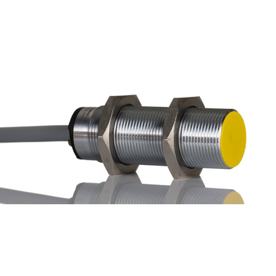 Turck BI8 Series Inductive Barrel-Style Proximity Sensor, M18 x 1, 8 mm Detection, PNP Output, 10 → 30 V dc, IP67