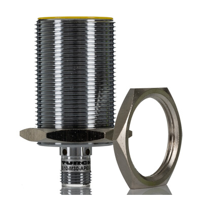 Turck Inductive Barrel-Style Proximity Sensor, M30 x 1.5, 10 mm Detection, PNP Output, 10 → 30 V dc, IP67