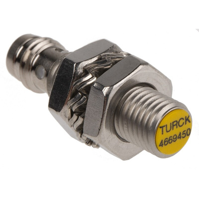 Turck Inductive Barrel-Style Proximity Sensor, M8 x 1, 2 mm Detection, PNP Output, 10 → 30 V dc, IP67