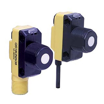 Banner Ultrasonic Block-Style Proximity Sensor, 50 → 500 mm Detection, PNP Output, 12 → 30 V dc, IP67
