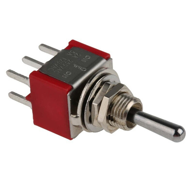 RS PRO Toggle Switch, PCB Mount, On-Off-On, DPDT, Through Hole Terminal, 120 ac/dc, 28V ac/dc