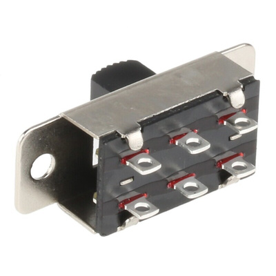 RS PRO Panel Mount, PCB Slide Switch DPDT Latching 0.5 A V ac @ 125 Slide