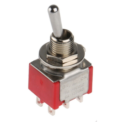 RS PRO Toggle Switch, Panel Mount, On-On, DPDT, Solder Terminal
