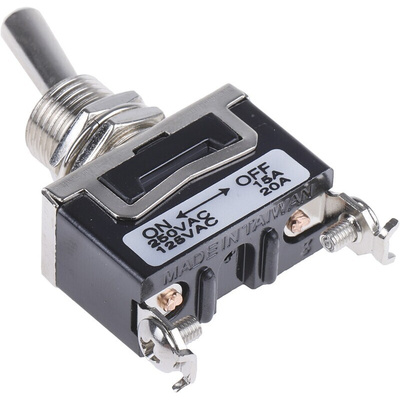RS PRO Toggle Switch, Panel Mount, On-None-Off, SPDT, Screw Terminal, 28V dc