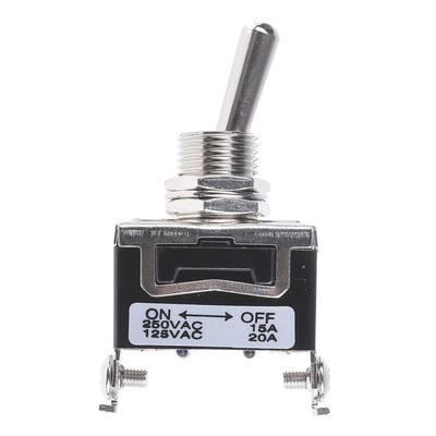 RS PRO Toggle Switch, Panel Mount, On-None-Off, SPDT, Screw Terminal, 28V dc