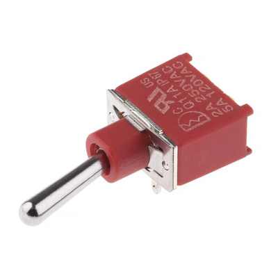 RS PRO Toggle Switch, PCB Mount, On-Off, SPDT, Through Hole Terminal