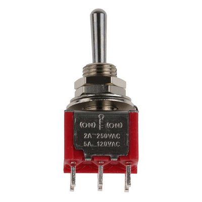 RS PRO Toggle Switch, Panel Mount, (On)-Off-(On), DPDT, Solder Terminal
