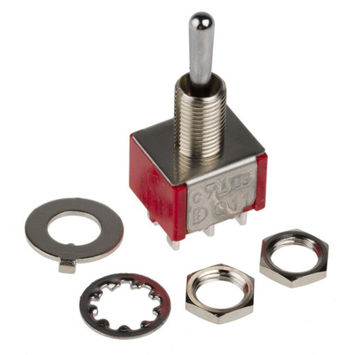 RS PRO Toggle Switch, Panel Mount, On-Off-On, DPDT, Solder Terminal