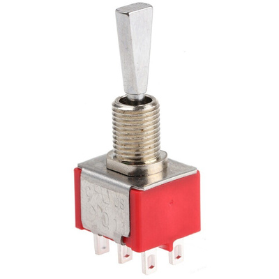 RS PRO Toggle Switch, Panel Mount, On-Off-On, DPDT, Solder Terminal