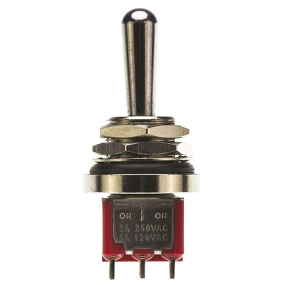 RS PRO Toggle Switch, Panel Mount, On-Off-On, DPDT, Solder Terminal, 120 ac/dc, 28V ac/dc