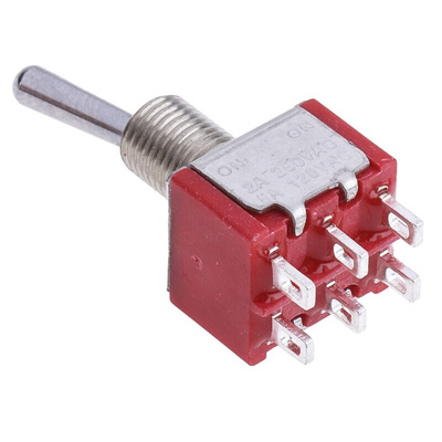 RS PRO Toggle Switch, Panel Mount, On-On, DPDT, Solder Terminal