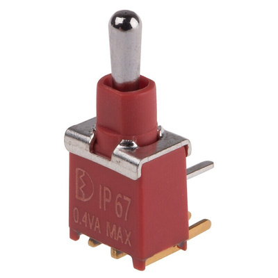 RS PRO Toggle Switch, PCB Mount, On-Off-On, SPDT, Through Hole Terminal