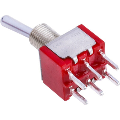 RS PRO Toggle Switch, PCB Mount, On-On, DPDT, Through Hole Terminal, 250V