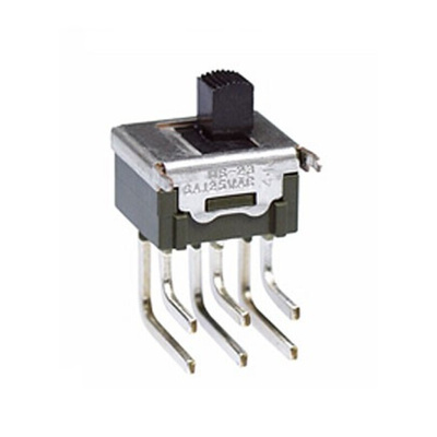 NKK Switches Bracket Mount Slide Switch DPDT Latching 3 A @ 250 V ac, 6 A @ 125 V ac Side