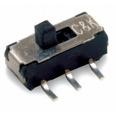 C & K Surface Mount Slide Switch DPDT Latching 300 mA Slide