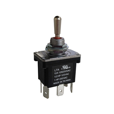 RS PRO Toggle Switch, PCB Mount, (On)-Off-(On), DPDT, Solder Terminal