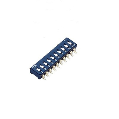 NIDEC COPAL ELECTRONICS GMBH Through Hole Slide Switch 10PST (On)-Off 100 mA Slide