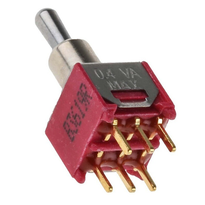 RS PRO Toggle Switch, PCB Mount, On-Off-On, DPDT, Through Hole Terminal