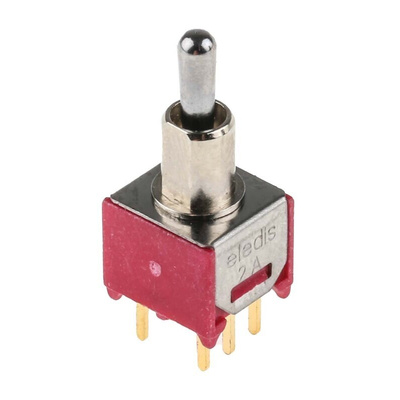 RS PRO Toggle Switch, PCB Mount, On-Off-On, DPDT, Through Hole Terminal
