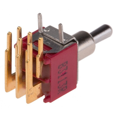 RS PRO Toggle Switch, PCB Mount, (On)-Off-(On), DPDT, Through Hole Terminal