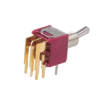 RS PRO Toggle Switch, PCB Mount, On-On, DPDT, Through Hole Terminal