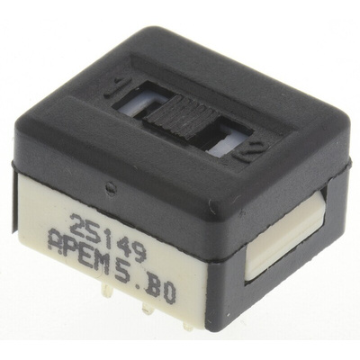 APEM PCB Slide Switch DPDT On-Off-On 1 A @ 30 V dc Slide