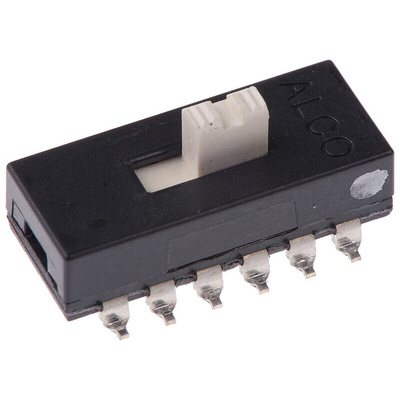 TE Connectivity Surface Mount Slide Switch 4PDT Latching 300 mA @ 115 V ac Slide