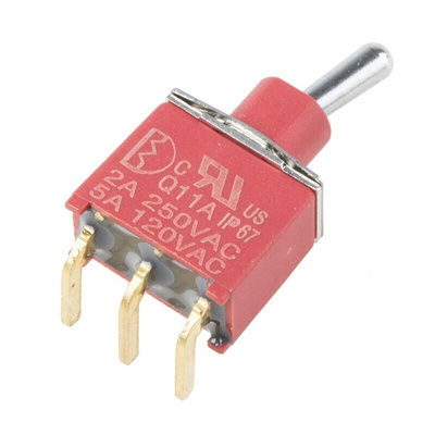 RS PRO Toggle Switch, PCB Mount, On-(On), SPDT, Through Hole Terminal