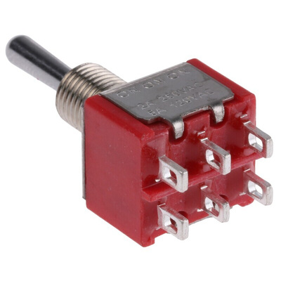 RS PRO Toggle Switch, Panel Mount, On-On-On, DPDT, Solder Terminal