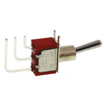 RS PRO Toggle Switch, PCB Mount, On-On, SPDT, Through Hole Terminal