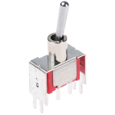 RS PRO Toggle Switch, PCB Mount, On-(On), SPDT, Through Hole Terminal