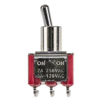 RS PRO Toggle Switch, PCB Mount, On-(On), SPDT, Through Hole Terminal
