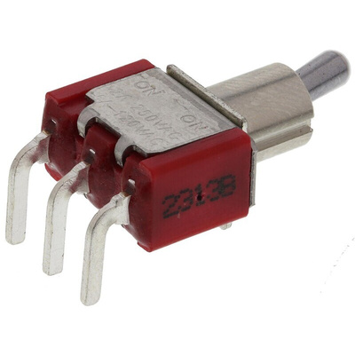 RS PRO Toggle Switch, PCB Mount, On-(On), SPDT, Through Hole Terminal