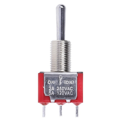 RS PRO Toggle Switch, Panel Mount, On-Off-(On), SPDT, Solder Terminal
