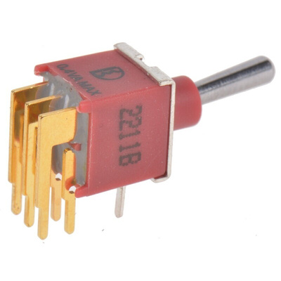 RS PRO Toggle Switch, PCB Mount, On-(On), DPDT, Through Hole Terminal