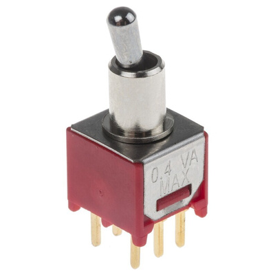 RS PRO Toggle Switch, PCB Mount, On-(On), DPDT, Through Hole Terminal
