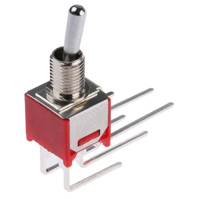 RS PRO Toggle Switch, PCB Mount, On-(On), DPDT, Through Hole Terminal