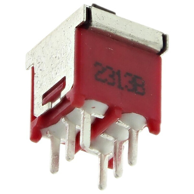 RS PRO PCB Slide Switch DPDT On-Off-On 3 A @ 120 V ac Top