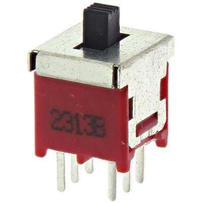 RS PRO PCB Slide Switch DPDT On-Off-On 3 A @ 120 V ac Top