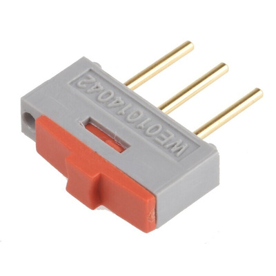 Wurth Elektronik Through Hole Slide Switch SPDT Latching 100 mA@ 42 V dc Slide