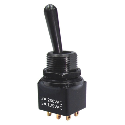 RS PRO Toggle Switch, PCB Mount, On-Off-(On), DPDT, Solder Terminal