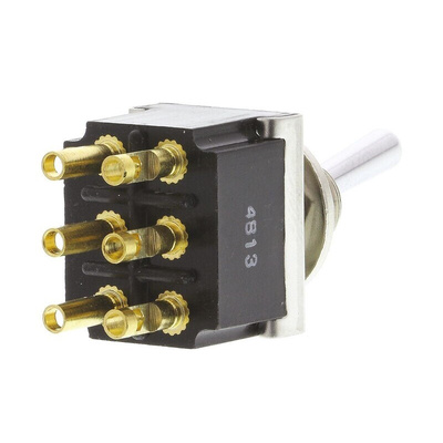 TE Connectivity Toggle Switch, Panel Mount, On-On, DPDT, Solder Terminal, 250V