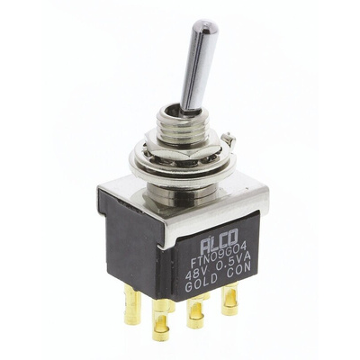 TE Connectivity Toggle Switch, Panel Mount, On-On, DPDT, Solder Terminal, 250V