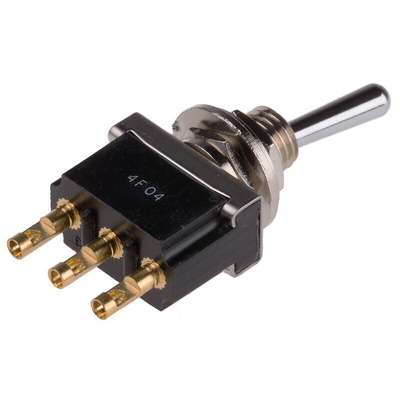 TE Connectivity Toggle Switch, Panel Mount, On-(On), SPDT, Solder Terminal, 125V ac