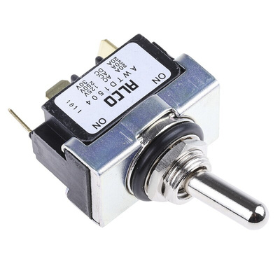 TE Connectivity Toggle Switch, Panel Mount, On-On, SPDT, Tab Terminal